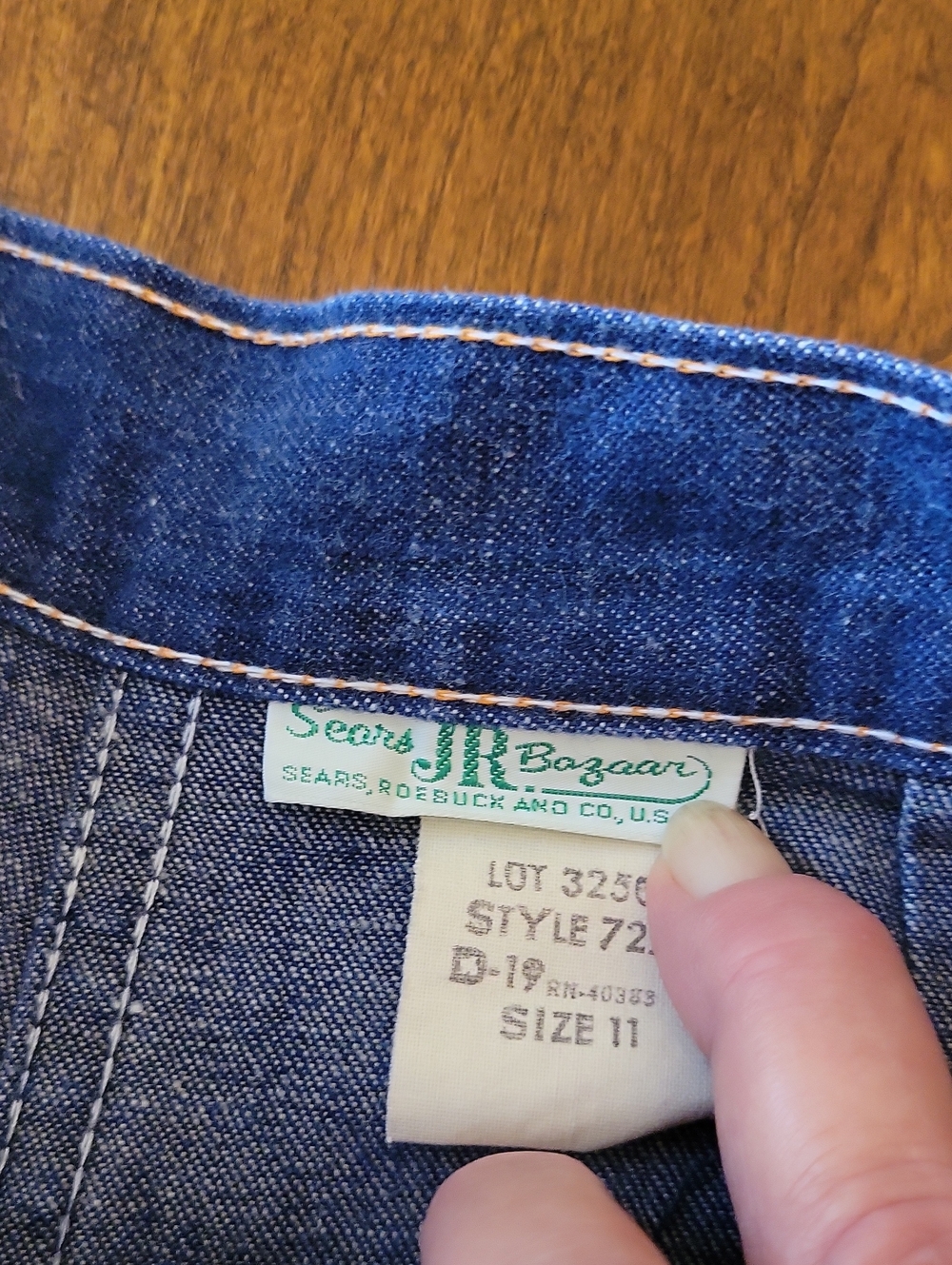 70's Sears Jr Bazaar Denim Culottes - Picture 6 of 6